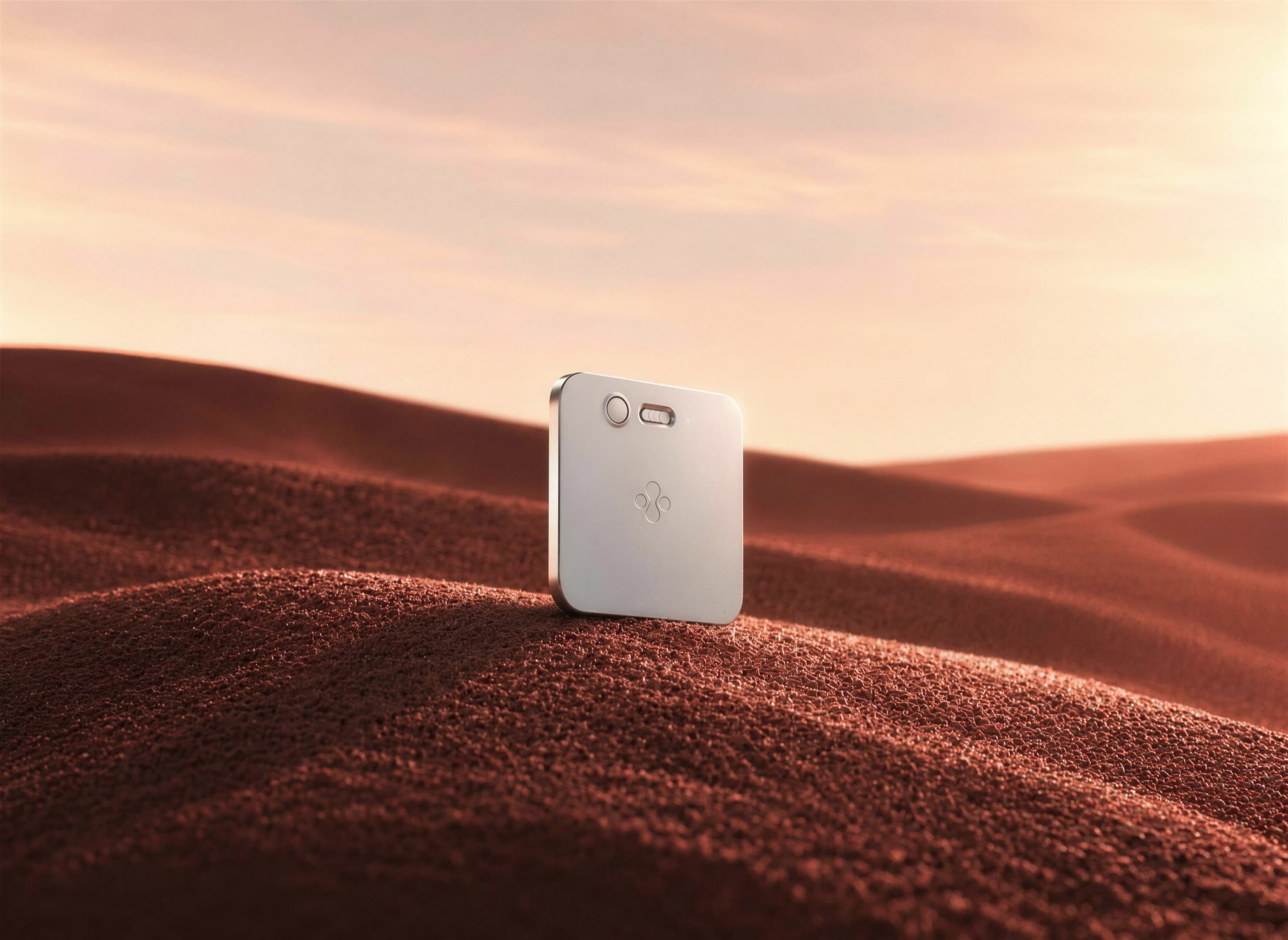 Jase AI Slate standing on a sand dune at sunset
